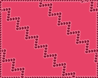 The basketweave fill pattern: needle penetrations arranged into a woven basket motif